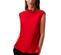 Calvin Klein Jeans Damenbluse aus Satin mit Wasserfallausschnitt, Goji Berry, Klein