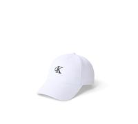 Baseball Cap CALVIN KLEIN JEANS "EMBROIDERED MONOGRAM CAP", Damen, weiß (hellweiß), Stoff, Baumwolle, Caps, mit Logostickerei (35075231-0) hellweiß