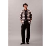 Calvin Klein Jeans Flanellhemd Herren Comfort Fit Baumwolle anthrazit, S