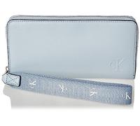 Calvin Klein Jeans Geldbörse 19 cm, Leder, Minimalistisch, Blau, Damen, Eleganter Stil, Geldbörse, Reißverschluss, Kartenfächer, 1760280031