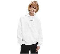 Calvin Klein Jeans Herren Branding Hoodie Kapuzenpullover mit Micro-Logo, Bright White, X-Large
