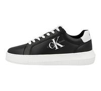 Calvin Klein Jeans Herren Chunky Sole Sneaker Chunky Cupsole Monologo Schuhe, Schwarz (Black/White), 44