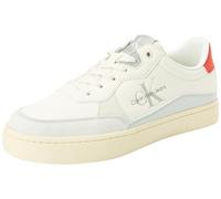 Calvin Klein Jeans Herren Sneaker aus Leder, Elfenbein (Creamy White/Natural Cord), 40