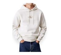 Calvin Klein Jeans Herren Hoodie mit Kapuze, Weiß (Ivory), XL