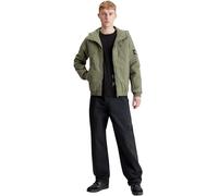 Calvin Klein Jeans Herren Jacke Hooded Padded Harrington Übergangsjacke, Grün (Dusty Olive), L