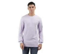 Calvin Klein Jeans Herren Langarmshirt Badge Waffle Basic, Violett (Pastel Lilac), XXS