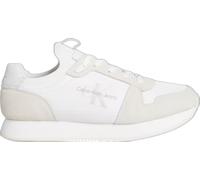Calvin Klein Jeans Herren Runner Sneaker Sock Laceup Nylon-Leather Sportschuhe, Weiß (Bright White/Eggshell), 44