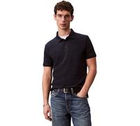 Poloshirt CALVIN KLEIN JEANS "CLASSIC MONOGRAM", Herren, Gr. S, schwarz sapphire, Jersey, Obermaterial: 100% Baumwolle, unifarben, normal normal, Shirts, normale Passform, basic, Logostickerei (681133