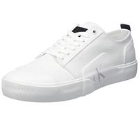 Calvin Klein Jeans Herren Vulcanized Sneaker Skater Vulc Low Laceup Badge Schuhe, Mehrfarbig (White/Black), 42
