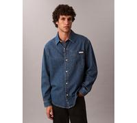 Calvin Klein Jeans Jeanshemd Herren Modern Fit Baumwolle blau, L
