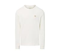 Langarmshirt CALVIN KLEIN JEANS "LS WAFFLE BADGE CREWNK TEE", Herren, Gr. XXL, grau (tofu), Single Jersey, Obermaterial: 60% Baumwolle, 40% Polyester, unifarben, casual, regular fit normal, Rundhals, 