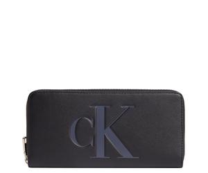 Calvin Klein Jeans Langbörse Damen Sculpted Zip Around Mono black
