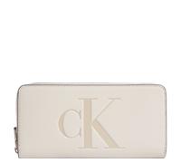 Calvin Klein Jeans Langbörse Damen Sculpted Zip Around Mono eggshell