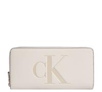 Calvin Klein Jeans Langbörse Damen Sculpted Zip Around Mono eggshell