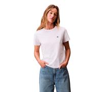 Calvin Klein Damen T-Shirt Archive Jersey Tee Kurzarm Rundhals Weiß (Brilliant White) L