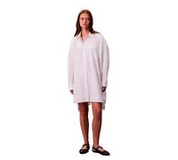Hemdblusenkleid CALVIN KLEIN JEANS "Cotton Oversized Mini Shirtdress", Damen, Gr. M (40), N-Gr, weiß (brilliant weiß), Web, Obermaterial: 100% Baumwolle, unifarben, oversize ca. Mitte Oberschenkel, Ru