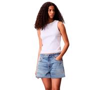 Tanktop CALVIN KLEIN JEANS "A - WVN LBL 2X2 CTTN", Damen, Gr. XL (44), weiß (brilliant weiß), Jersey, Obermaterial: 95% Baumwolle, 5% Elasthan, unifarben, feminin, regular fit normal, Rundhals, ohne Ä