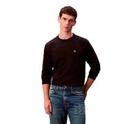 Calvin Klein Langarmshirt LS EASY MONOGRAM TEE Herren 100% Baumwolle Regular Fit Schwarz XL