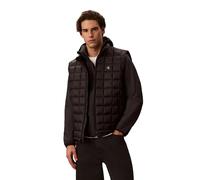 Steppweste CALVIN KLEIN JEANS, Herren, Gr. XL, schwarz, Web, Obermaterial: 100% Polypropylen, unifarben, regular fit normal, hoch geschlossener Ausschnitt, Westen Steppweste, Stehkragen, 2-Wege-Reißve