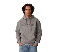 Kapuzensweatshirt CALVIN KLEIN, Herren, Gr. M, med grau htr, Sweatware, Obermaterial: 92% Baumwolle, 8% Polyester, unifarben, regular fit normal, Rundhals, eingesetzt Rippbündchen, Sweatshirts, Regula
