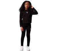 Calvin Klein Jeans Mädchen Ck Logo Legging Jogginghose Damen, Ck Black,