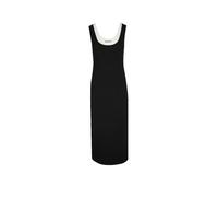 Midikleid CALVIN KLEIN JEANS, Damen, Gr. L (42), N-Gr, schwarz, Web, Obermaterial: 70% Viskose, 26% Polyamid, 4% Elasthan, unifarben, körpernah Midi, tiefer Rundhals, Kleider Midikleid, Körpernahe Pas