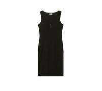 Calvin Klein Jeans Damenkleid Frau Sl Baby Woven Label Square Schwarz S
