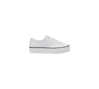 Calvin Klein Jeans Schwarz-Weiß Leder Plattform Sneaker EU40