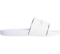Calvin Klein Jeans Slide Instituitional Mtr Flip Flops, Damen, Weiß (Bright White/Pastel Lilac), 40 Eu