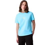 Calvin Klein Jeans Women's SS 20s Classic Logo Tee LV047C856G Graphic Tees, Blue (Atmosphere Blue), M, Blau (Atmosphere Blue), M