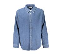 Calvin Klein Jeanshemd mit italienischem Kragen und Logo - Größe: M