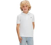 Calvin Klein Jungen Poloshirt Solid Regular Fit, Weiß (White 11-0601 TCX), 6 Jahre