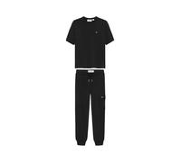 Shirt & Hose CALVIN KLEIN JEANS, Jungen, Gr. 16 (176), ck schwarz, Single Jersey, Obermaterial: 100% Baumwolle, unifarben, KOB Set-Artikel, Regular fit, für Kinder bis 16 Jahre (20717214-16) ck schwar