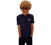 Calvin Klein Jungen T-Shirt Kurzarm Logo Label aus Baumwolle, Blau (Evening Blue #19-3815 TCX), 14 Jahre