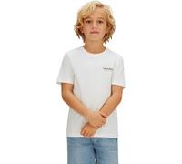 Calvin Klein Jungen T-Shirt Kurzarm Minimal Logo aus Baumwolle, Weiß (Bright White), 4 Jahre
