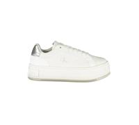 Calvin Klein Damen Schnürschuhe YW0YW017660LI BOLD FLATF LOW LACE MG bright white/silver normal 41 EU