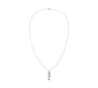 Kette mit Anhänger CALVIN KLEIN "CK PARALLEL", edelstahlfarben, Halsketten, Herren, Edelstahl, L: 63,5 B: 1mm, B:1mm (38117217-0) edelstahlfarben