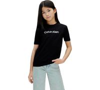 Calvin Klein Kinder Unisex T-Shirt Kurzarm Logo mit Rundhalsausschnitt, Schwarz (Black [Csi] 25Cw1000175Ck), 10 Jahre
