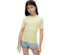 Calvin Klein Kinder Unisex T-Shirt Kurzarm Mono Mini Badge aus Baumwolle, Gelb (French Vanilla 12-0722 TCX), 8 Jahre