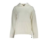 Calvin Klein Fleece Middle Small Logo Damen Hoodie weiß - XS