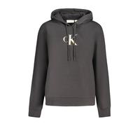Hoodie CALVIN KLEIN JEANS "GRADIENT CK HOODIE" Gr. XL (42), schwarz (ck schwarz), Damen, Jersey, Obermaterial: 55% Baumwolle, 45% Polyester, unifarben, Sweatshirts, mit Logodruck (10437960-XL) ck schw