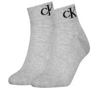 Calvin Klein Women's Quarter Sock, Light Grey Melange, 39/42 (2er Pack)