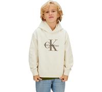 Calvin Klein Light Monologo Hoodie Ib0ib02615 Kapuzenpullover, Grau (Whitecap Gray), 4 Jahre für Kinder, Grau (Whitecap Gray), 4 Jahre