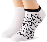 2er Pack Calvin Klein All-Over Print Sneakersocken Herren 002 - white 43-46