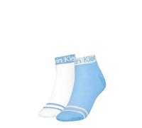 2er Pack Calvin Klein Logo Quarter Socken Damen 004 - light blue