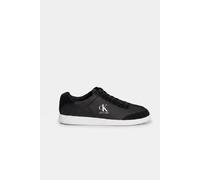Sneaker CALVIN KLEIN "LOW CUPSOLE LACEUP SU", Herren, Gr. 43, schwarz, Leder, Textil, unifarben, Schuhe Sneaker, Schnürschuh, Halbschuh, Freizeitschuh im Materialmix (31052833-43) schwarz