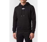 Kapuzensweatshirt CALVIN KLEIN, Herren, Gr. S, schwarz, Sweatware, Obermaterial: 100% Baumwolle, unifarben, regular fit normal, Rundhals, Bündchen, Sweatshirts, Kapuze mit Kordelzug, Regular Fit, Logo