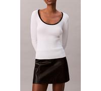 Calvin Klein Ls Color Blocked Cotton Longsleeve Black Größe: XL | Longsleeves Outlet | Damen | Schwarz