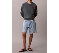 Sweatshirt CALVIN KLEIN JEANS, Herren, Gr. S, schwarz slate, Sweatware, Obermaterial: 86% Baumwolle, 14% Polyester, unifarben, regular fit normal, Rundhals, Bündchen, Sweatshirts Sweatshirt, Rundhalsa