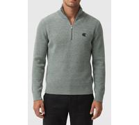 Calvin Klein Ls Ribbed Quarter Zip Sweater Autumn Green Größe: XL | Turtlenecks Outlet | Herren | Grün